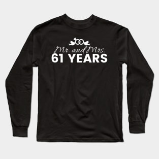 61st Wedding Anniversary Couples Gift Long Sleeve T-Shirt